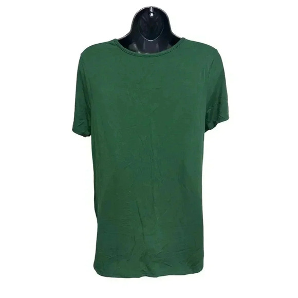 Lime n Chili Women's V-Neck Hi-Low Hem Forest Green T-Shirt Size L - Picture 5 of 7